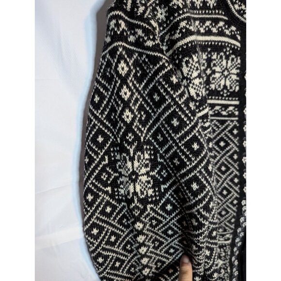 Dale of Norway New Wool Zip Sweater Cardigan Black & White Size S See Descriptio - Picture 8 of 14
